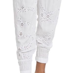 Young fabulous and Broke white eyelet pants